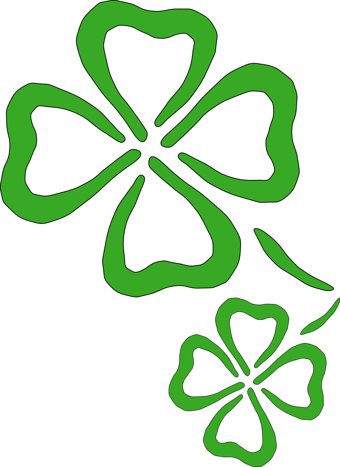 shamrock 3 coloring book colouring SVG