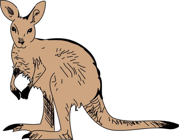 Free Baby Kangaroo Clip Art