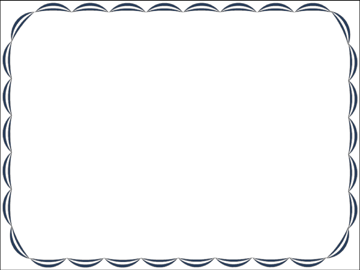 Free Powerpoint Template Content Slide - Certificate Border Blue ...