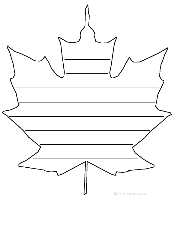 Leaf Writing Template