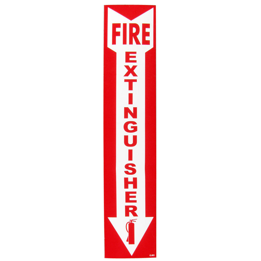 Fire Extinguisher Adhesive Label - 4" x 18"