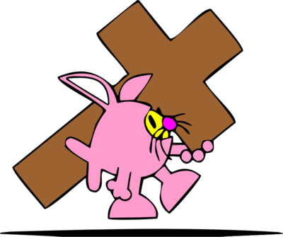 Easter Bunny Cross | Easter Clip Art - Christart.