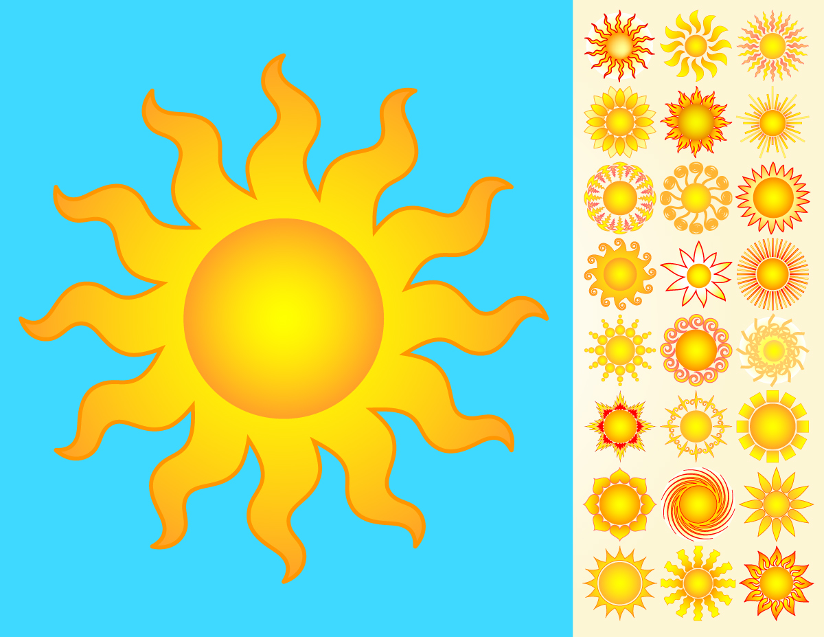 Suns Vector Pack | GraphicsKeeper.