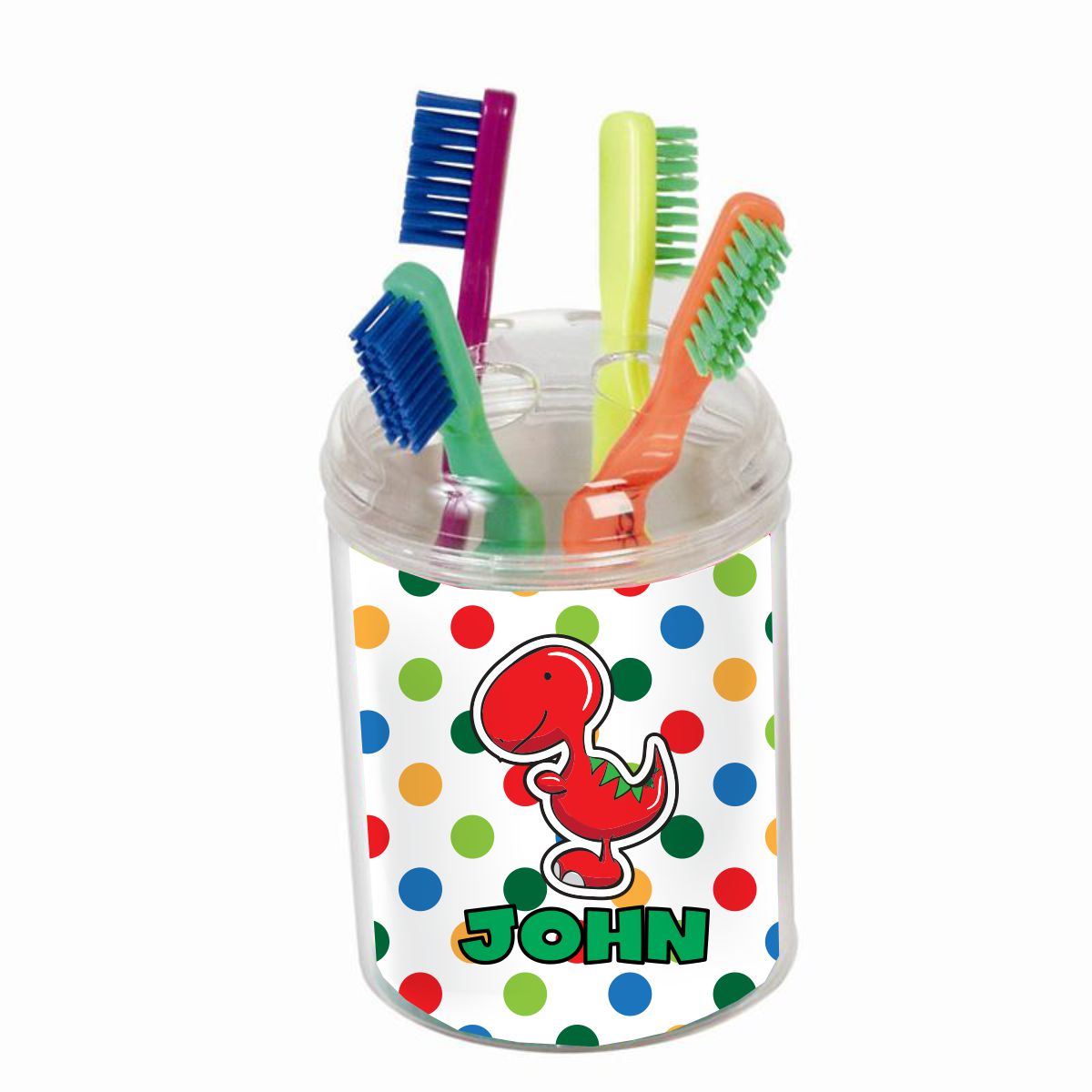 Personalized Dinosaur Toothbrush Holder - 2 | Potty Training Concepts