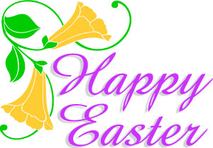 Happy Easter Lily Word Art