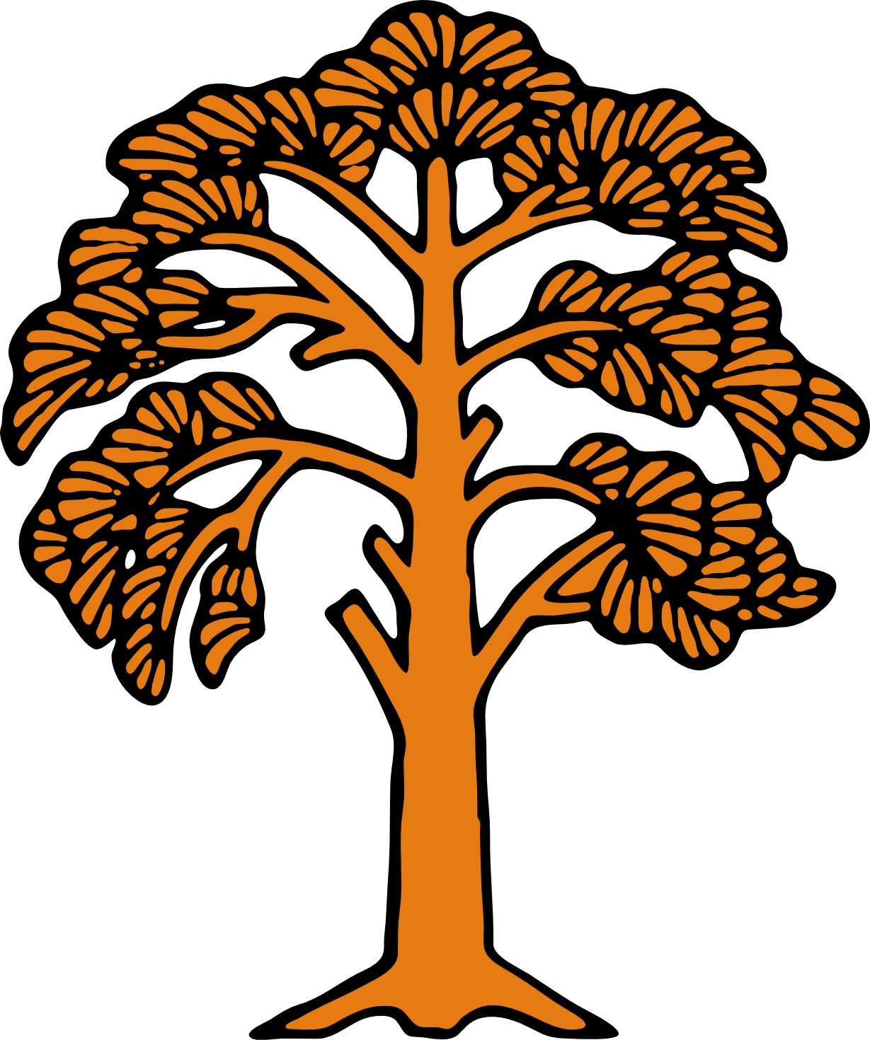 silhouette of a tree SVG