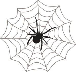 Spider With Web clip art - vector clip art online, royalty free ...