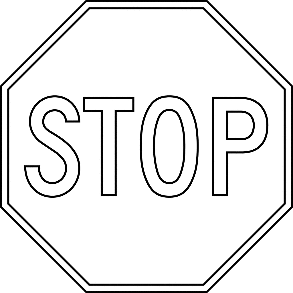 This sign indicates that vehicles must come to a complete stop. It is to be installed at the right side of the approach to which it applies.