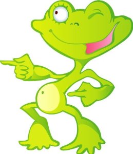 Amazon.com - Children's Wall Decals - Cute Green Cartoon Frog - 24 ...