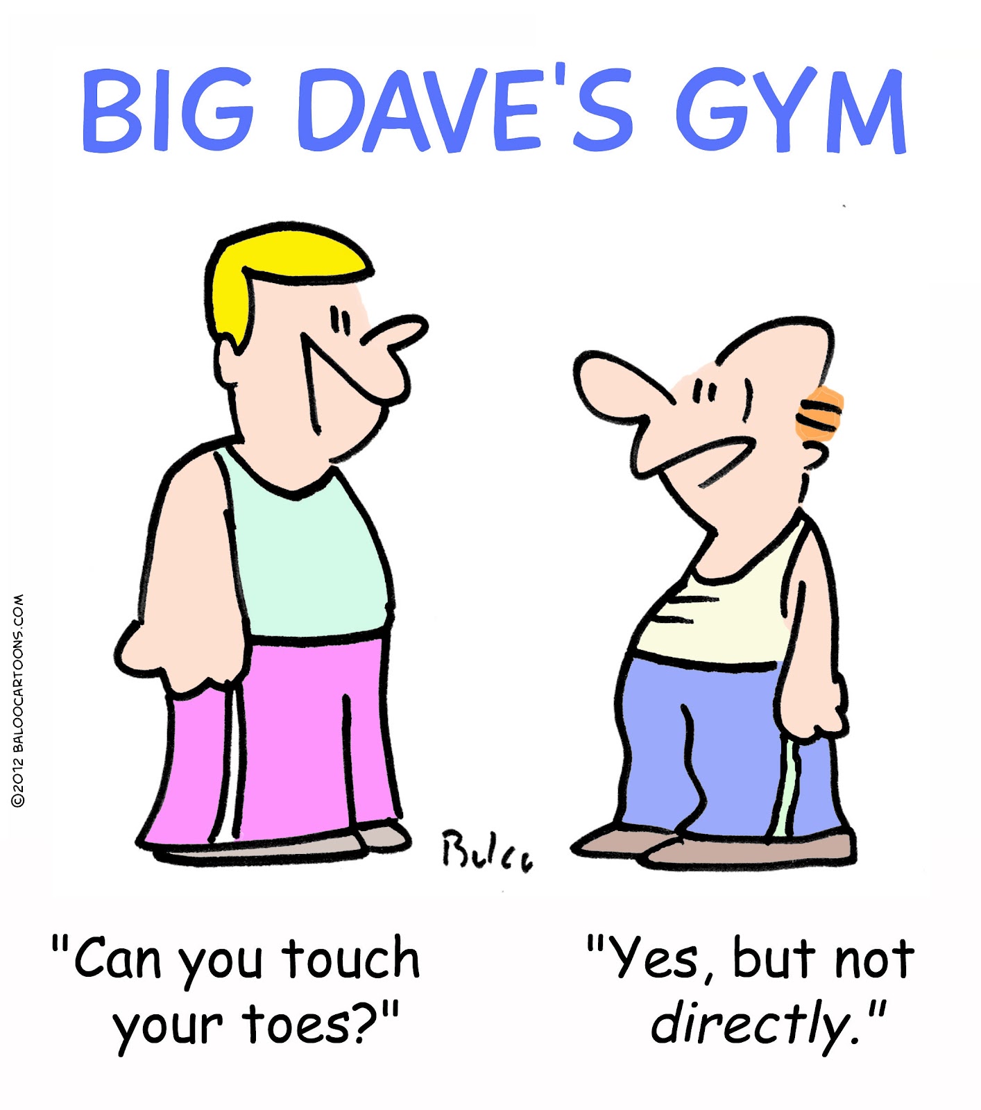 Baloo's non-political cartoon blog: Exercise cartoon