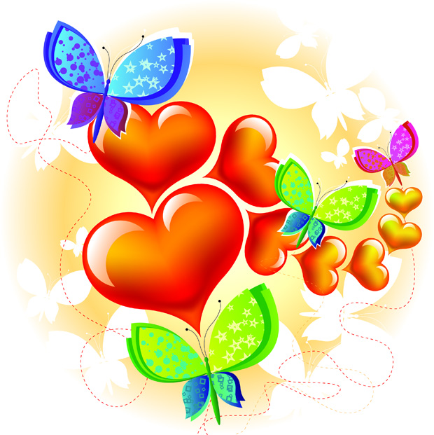 Love Butterfly Vector Graphic Abstract Animals Background Free ...