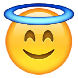 ð??? Smiling Face with Halo Emoji (U+1F607)