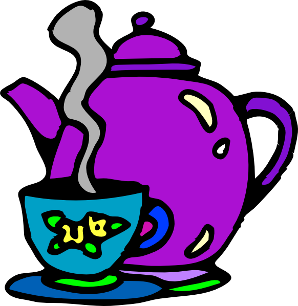 Tea Kettle And Cup Clip Art - vector clip art online ...