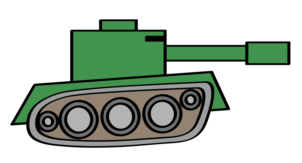 Tank silhouette clipart transparent