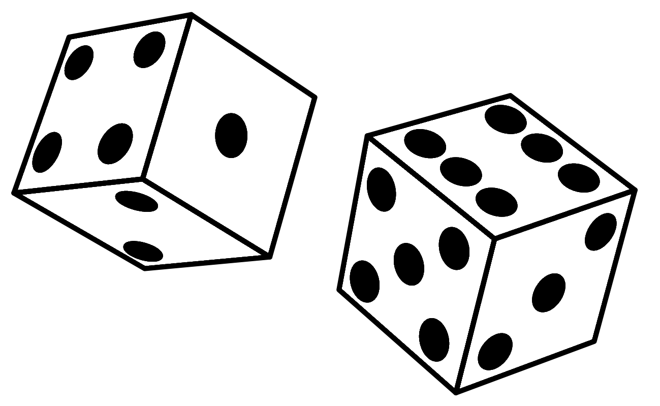 Animated shaking dice clipart
