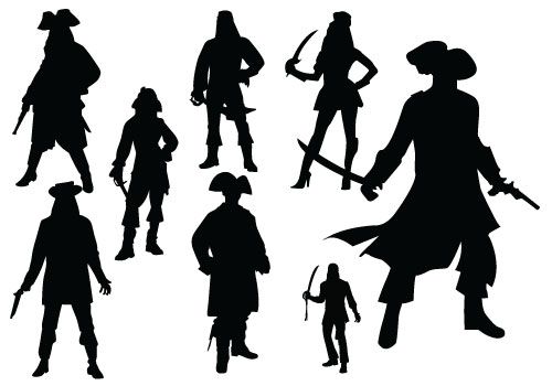 Girl pirate clipart silhouette