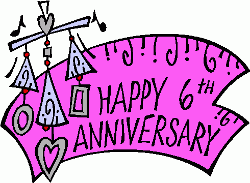 Happy Sixth Anniversary Clipart