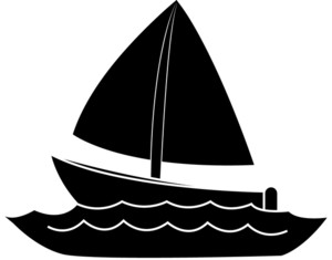 Fishing Boat Silhouette Clip Art - Free Clipart Images