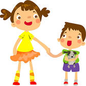 Brother and sister clip art