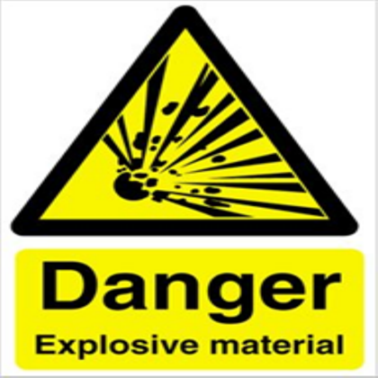 danger explosives sign - ROBLOX