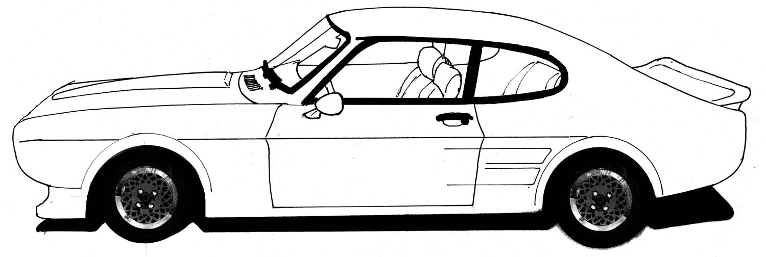 Black And White Car Drawings