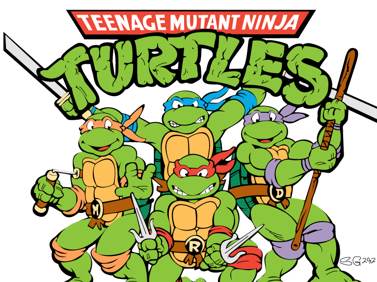 Ninja turtles logo clipart