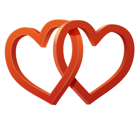 Entwined Hearts Clip Art