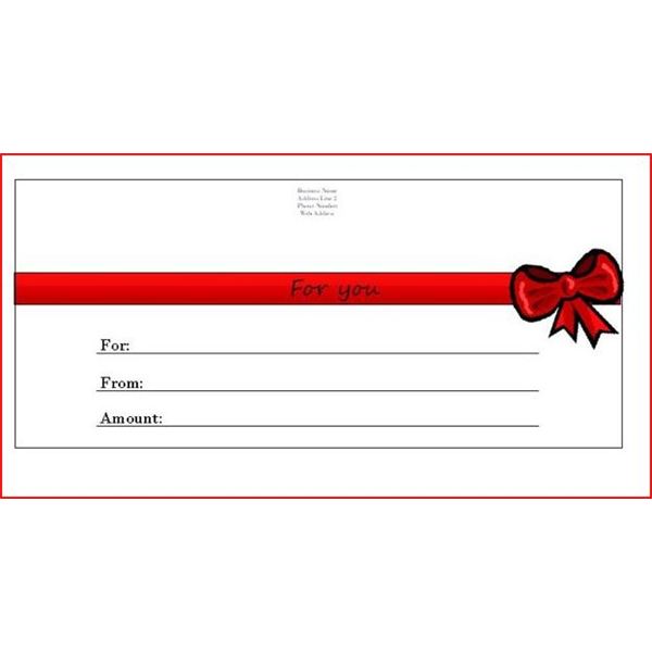 Printable Gift Certificates Clipart