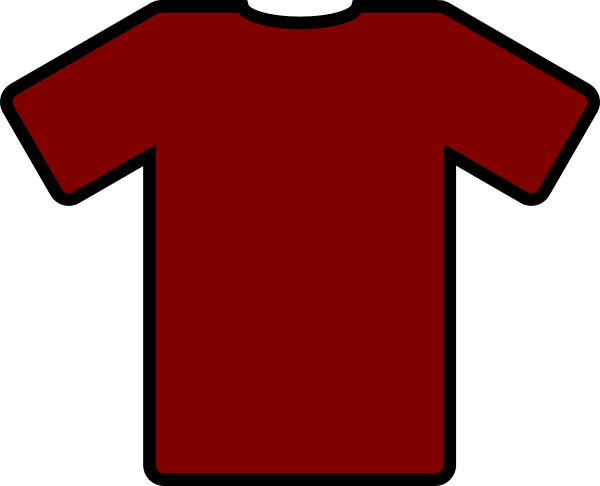 Red Football Jersey Clipart