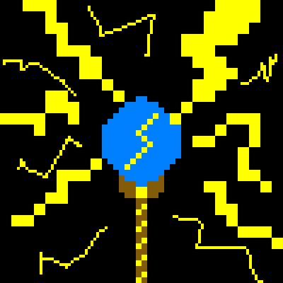 piq - pixel art | "The great staff of thunder and lightning ...