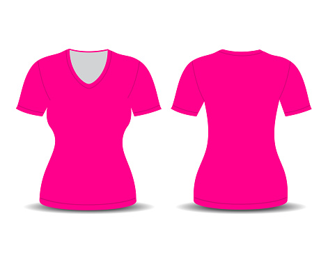 T Shirt Pink Rear View Front View Pictures, Images and Stock ...