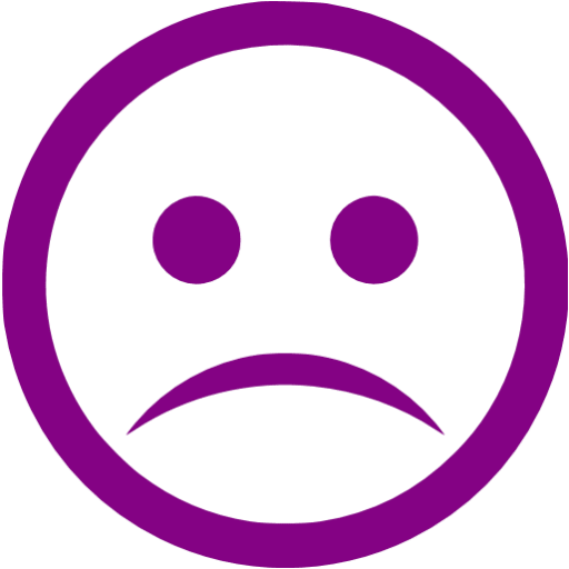 Purple sad icon - Free purple emoticon icons