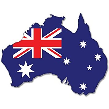 Amazon.com: AUSTRALIA Map Flag bumper sticker decal 5" x 4 ...