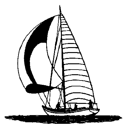 Sailboat Black And White Clipart