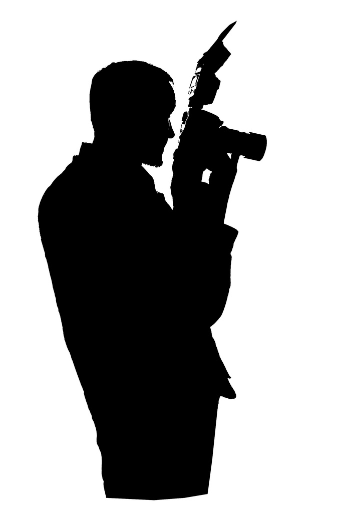 photographer silhouette | photographer silhouette on white b… | Flickr