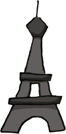 Eiffel Tower Cute Cartoon Clipart - Free to use Clip Art Resource