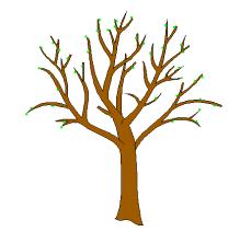 Brown tree without leaves clipart