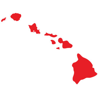 Big Hawaiian Islands XXL Sticker Large Islands Decal for your Car
