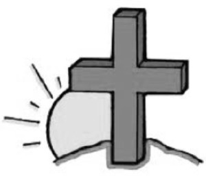 Easter sunrise service clipart black and white