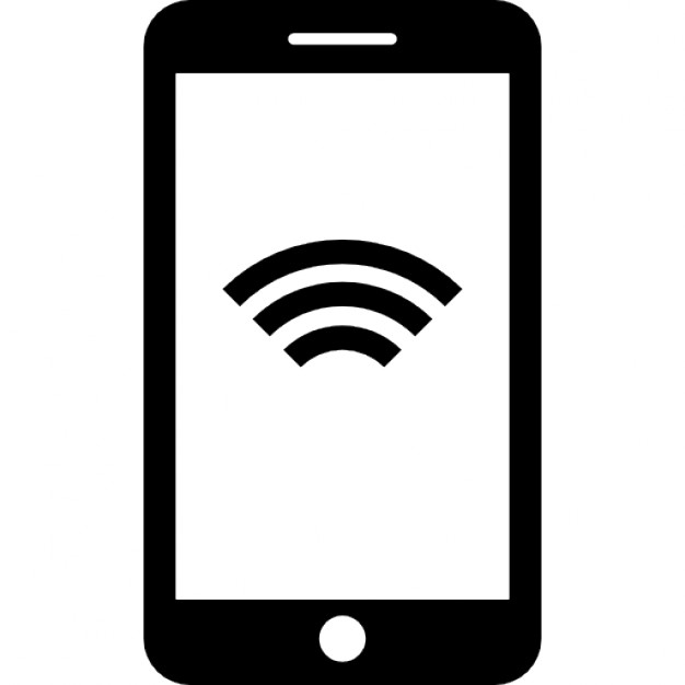 Phone with wifi signal symbol Icons | Free Download