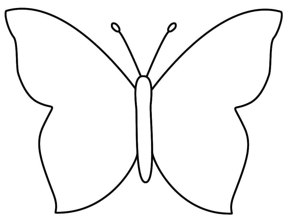 Best Photos of Black Butterfly Outline - Black and White Butterfly ...