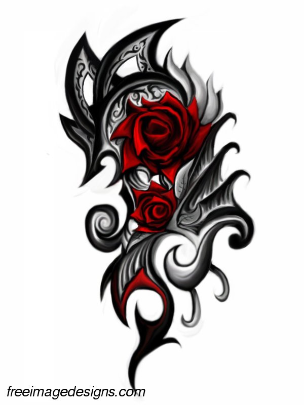 Free Red Rose Tattoo Design | Fresh 2017 Tattoos Ideas
