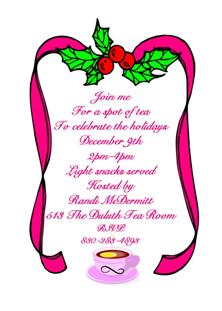 Tea Party Invitations- for adults and children
