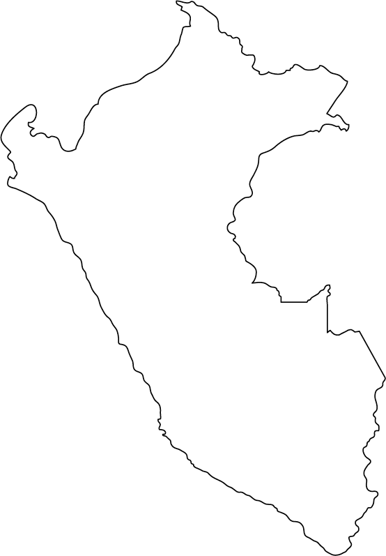 Peru outline map