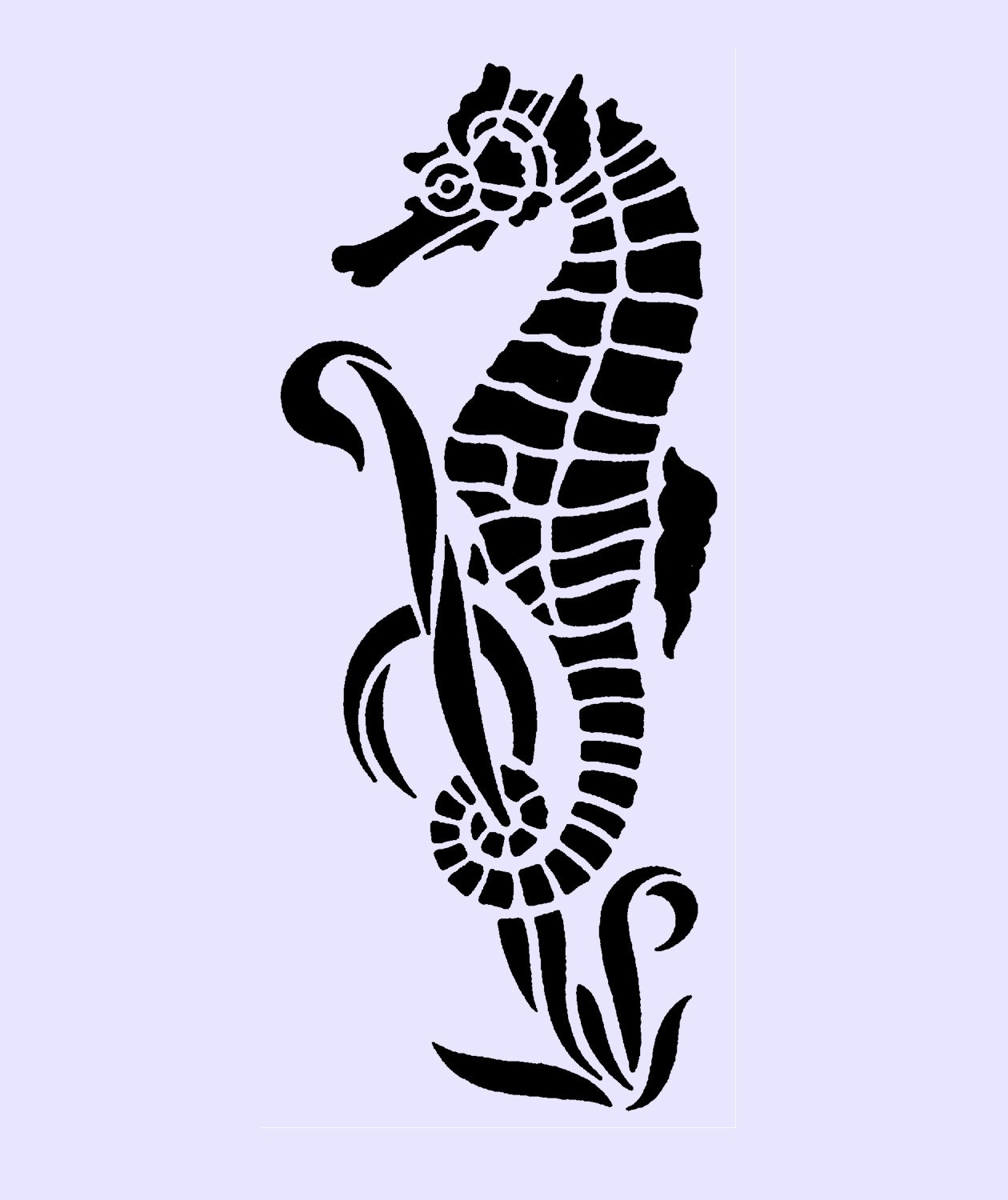 Seahorse Stencil ClipArt Best