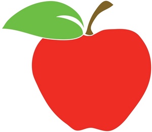 Cute red apple clipart
