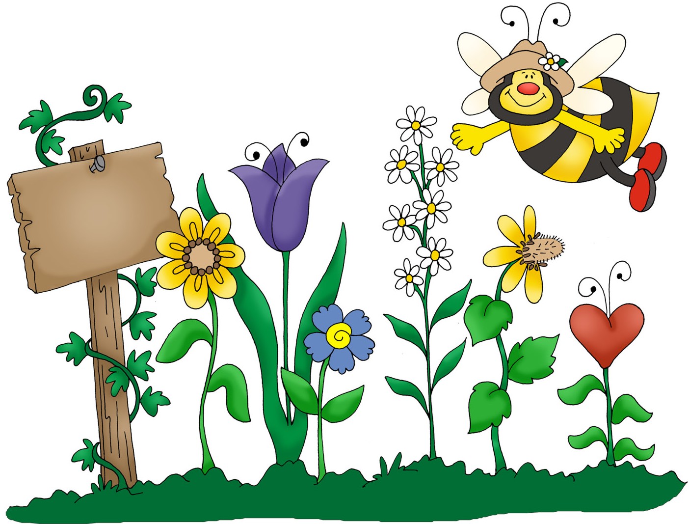 Spring flower garden clipart - Clipartix