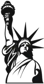 The Statue Of Liberty In New York Vector Clip Art