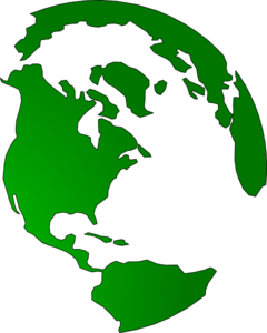 Green globe clip art