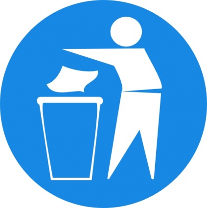 Sign Symbol Signs Symbols Keep Tidy Empty Trash Bin Clean Rubish ...